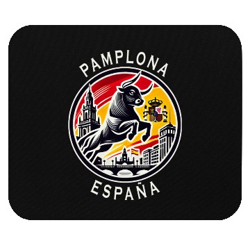 Discover Pamplona Spain bull Mouse Pads