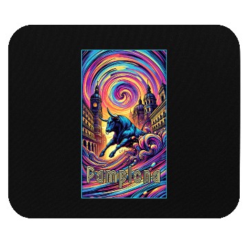 Discover Pamplona Spain art Mouse Pads