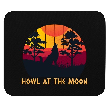Discover Howling At The Moon Mouse Pads