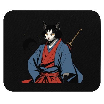 Discover Samurai Cat Mouse Pads