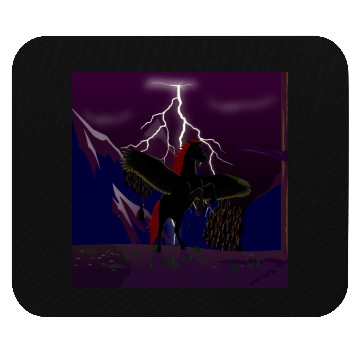 Discover Pegasus Storm at Night Mouse Pads