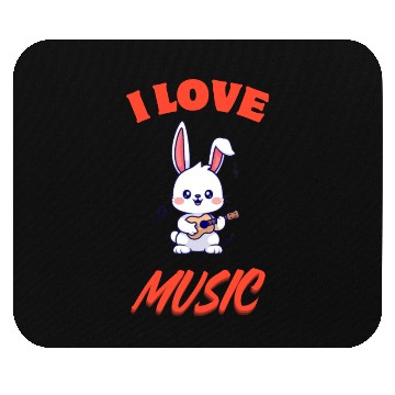 Discover CUTE RABBIT GUITAR PLAYER Mouse Pads
