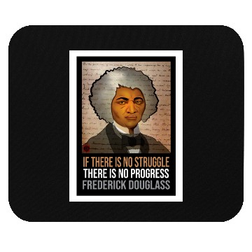 Discover Frederick Douglass illustrated portrait and quote Mouse Pads