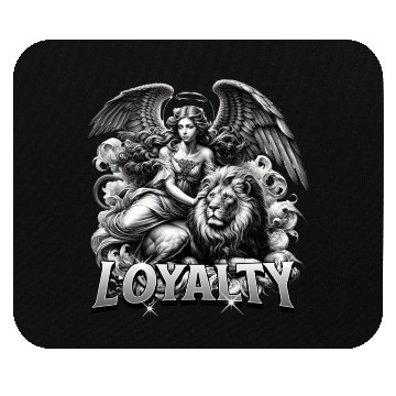 Discover 'Loyalty' Lion Angel GD Mouse Pads