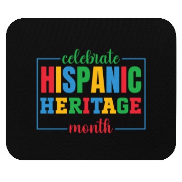 Discover Hispanic heritage month colorful text image colorf Mouse Pads
