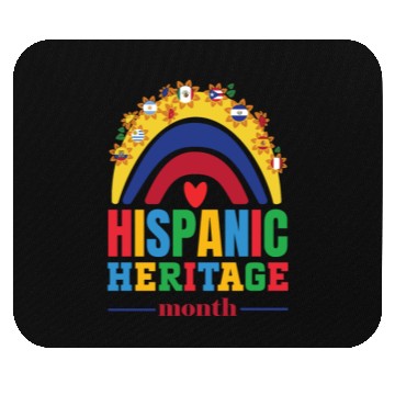 Discover Hispanic heritage month flags colorful rainbow col Mouse Pads