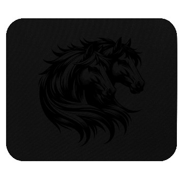 Discover Horse Portrait Two Horses Elegant Beautiful Mane Mouse Pads