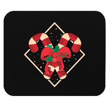 Discover Candy Canes Christmas Mouse Pads - Holiday Christmas