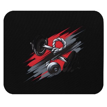 Discover Gym Design with Dumbbells Mouse Pads