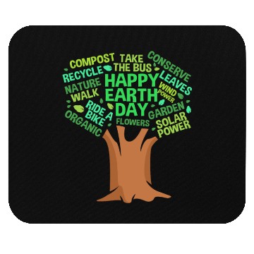 Discover Happy Earth Day Tree For Earth Science Lover Mouse Pads