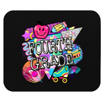 Discover 4th Grade 90s Back to School Grade School 90s Mouse Pads