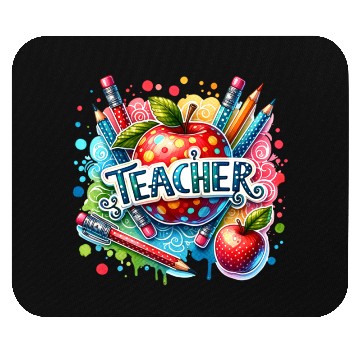 Discover Colorful Polka Dot Teacher Mouse Pads