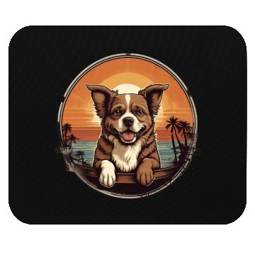 Discover Retro Puppy Mouse Pads