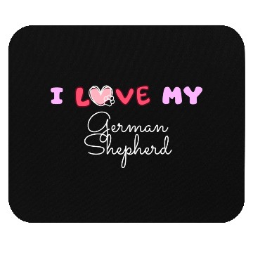Discover I Love My German Shepherd Mouse Pads