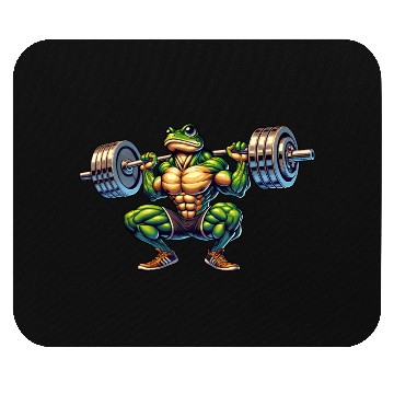 Discover Frog Toad Fitness Barbell Gym Workout Training Mouse Pads