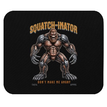 Discover Bigfoot Robot Design, Unique Sasquatch Graphic Mouse Pads