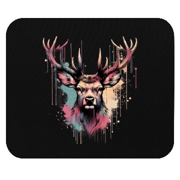 Discover A Deer’s Head In Watercolor Mouse Pads