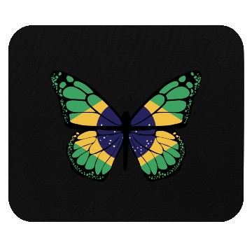 Discover Brazilian Flag Patriotic Butterfly Lover Design Mouse Pads