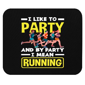 Discover I Celebrate Running - Running Party Fun Mouse Pads
