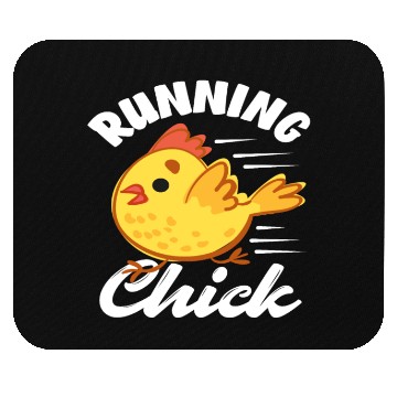 Discover Funny Yellow Chick Running Chick Mouse Pads
