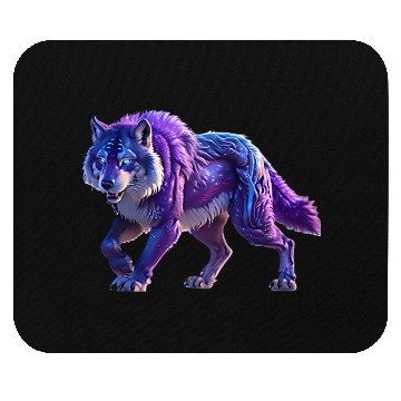 Discover Neon Wolf Mouse Pads