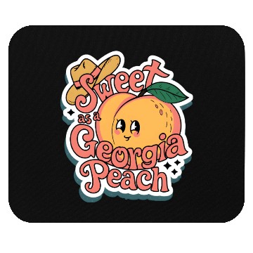 Discover Sweet as a Georgia Peach Sticker.t-shits Mouse Pads