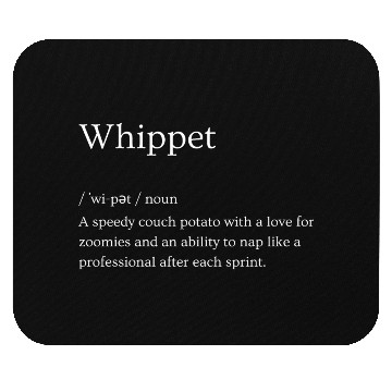 Discover Whippet Definition Art Print Mouse Pads