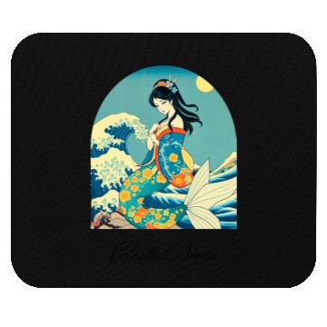 Discover Celestial Siren ukiyo-e style Mouse Pads
