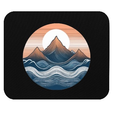 Discover Mountain and Ocean Mouse Pads