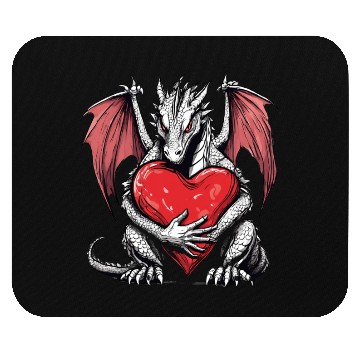 Discover Dragon's Heart Embrace Mouse Pads