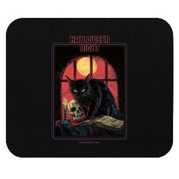 Discover Black Cat Halloween Scary Mouse Pads