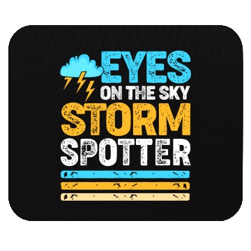 Discover Retro Meteorologist Eyes On The Sky Strom Spotter Mouse Pads