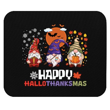 Discover Happy Hallothanksmas Halloween Thanksgiving Mouse Pads