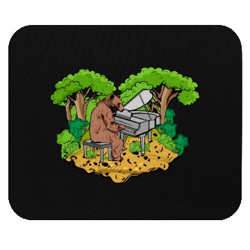 Discover Grizzly Bear playing Grand Piano Nature Pianist Mouse Pads