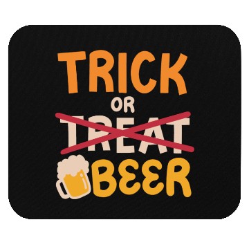 Discover Trick Or Treat Halloween Beer Drinking Mouse Pads