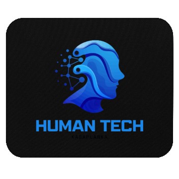 Discover Blue Flat Illustrative Human Artificial Mouse Pads