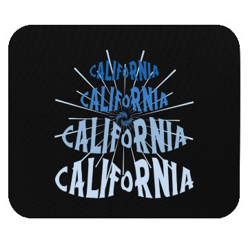 Discover California West Coast Golden State Blue Graphic Mouse Pads
