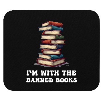 Discover I Read Banned Books Funny Cat Reading Book Mouse Pads