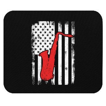 Discover Patriotic US Saxophone Player Mouse Pads