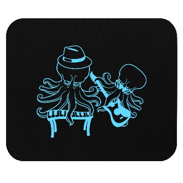 Discover Two Octopus Kraken Squid Guitar Keyboard Band Team Mouse Pads
