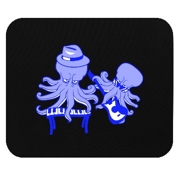 Discover Two Octopus Kraken Squid Guitar Keyboard Band Team Mouse Pads