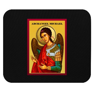 Discover Archangel Michail Orthodox pray icon Mouse Pads