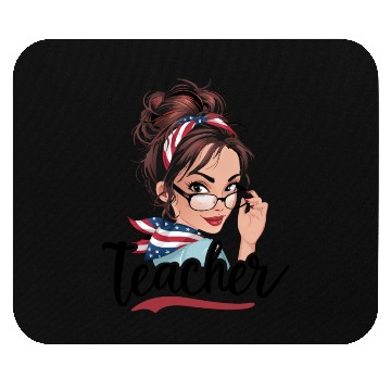 Discover Teacher Life Messy Bun Back to School Leopard Mouse Pads