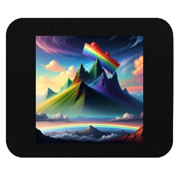 Discover Rainbow mountain Mouse Pads