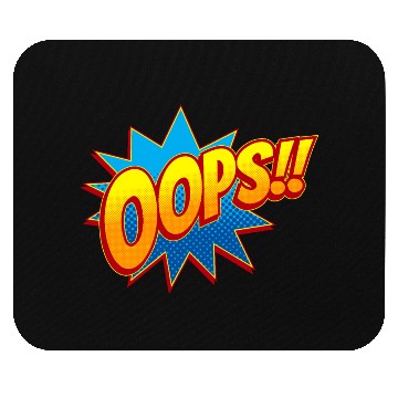 Discover Oops!! Retro Comic Pop Art Surprise Mouse Pads