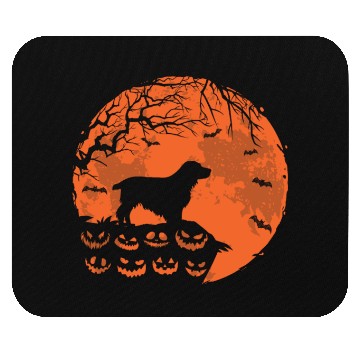 Discover Cocker Spaniel And Moon Halloween Funny Dog Lover Mouse Pads