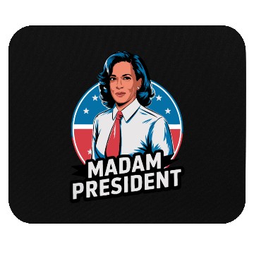Discover Retro Kamala Madam President 2024 Mouse Pads