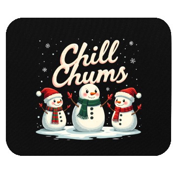 Discover Chill Chums Snowman Friends Festive Winter Fun Mouse Pads