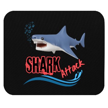 Discover A different unique colorful shark attack design Mouse Pads