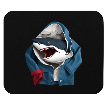 Discover A cool enormous stylish predatory shark design Mouse Pads